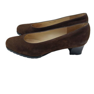 Bally‎ Shoes Low Heels Brown Suede Slip On Classic Work Womens Size 6E